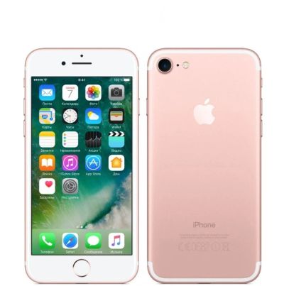 Лот: 9839445. Фото: 1. iPhone 7 256gb розовый б/у состояние... Смартфоны