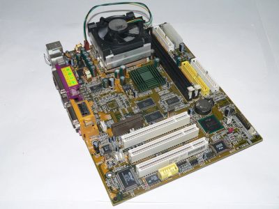 Лот: 4535873. Фото: 1. Комплект Celeron 366Mhz + MB Acorp... Комплекты запчастей