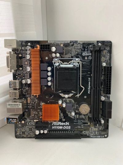 Лот: 14775585. Фото: 1. Материнская плата Asrock H110M-DGS... Материнские платы