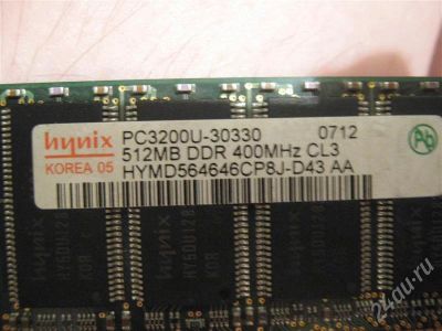 Лот: 215256. Фото: 1. 512Mb DDR I PC3200 400MHz. Оперативная память