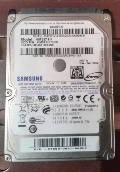 Лот: 6604812. Фото: 1. 2.5" Samsung HM321HI 320Gb. Жёсткие диски (HDD)