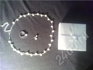 Лот: 369455. Фото: 1. Комлект с жемчужинками. Другое (ювелирные изделия, бижутерия, часы)