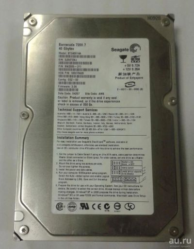 Лот: 9041608. Фото: 1. Жесткий диск ST340014A 40 Гб... Жёсткие диски (HDD)