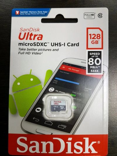 Лот: 16099441. Фото: 1. MicroSDXC UHS-I Card SanDisk Ultra... Карты памяти