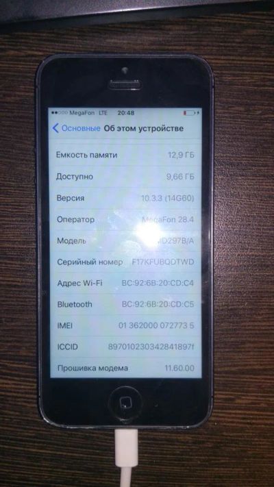 Лот: 10037679. Фото: 1. iPhone 5 16Gb SpaceGray. Смартфоны