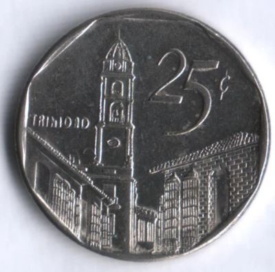 Лот: 18868678. Фото: 1. Куба 25 сентаво 2008 с Рубля. Америка