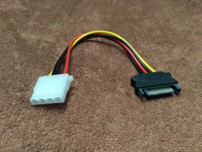 Лот: 10785078. Фото: 1. Переходник Sata-molex. Шлейфы, кабели, переходники