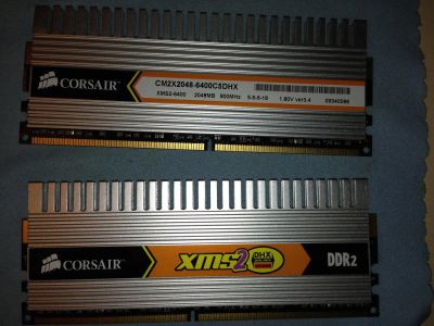 Лот: 3833038. Фото: 1. DDR2 2048mb 800MHz 1.80V. 2ШТ. Оперативная память