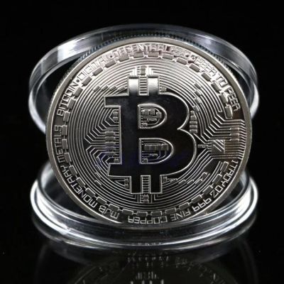 Лот: 11356753. Фото: 1. Bitcoin - металлическая монета... Талисманы, амулеты, предметы для магии