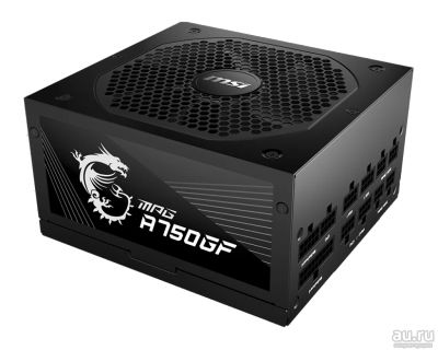 Лот: 18082565. Фото: 1. Блок питания MSI MPG A750GF, 750W... Корпуса, блоки питания