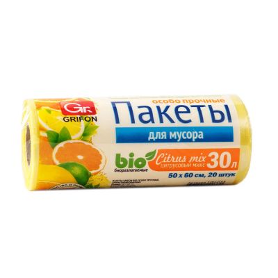 Лот: 16181929. Фото: 1. GRIFON Bio Пакеты д/ мусора особо... Пакеты, мешки