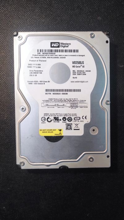 Лот: 21452241. Фото: 1. Жесткий диск WD WD2500JS. Жёсткие диски (HDD)