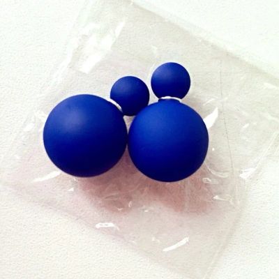 Лот: 6700491. Фото: 1. Серьги пусеты Miss Dior синие... Серьги, каффы