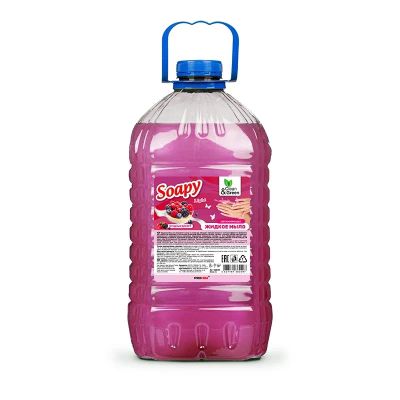 Лот: 20583385. Фото: 1. Жидкое мыло "Soapy" эконом "Ягодный... Бытовая химия