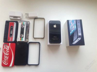 Лот: 2370654. Фото: 1. iphone 4 16 Gb Black NEVERLOCK... Смартфоны