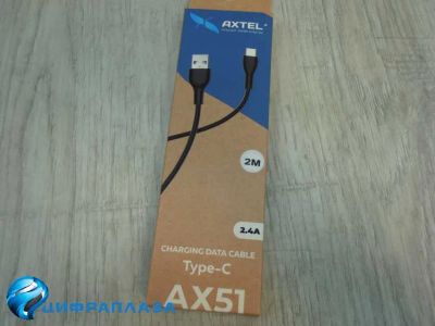 Лот: 19893075. Фото: 1. Кабель Type-C Axtel AX51 (2.4A... Дата-кабели, переходники