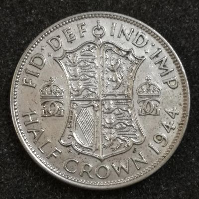 Лот: 23582677. Фото: 1. 1/2 кроны 1944 года. Великобритания... Великобритания и острова