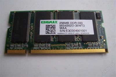 Лот: 1296792. Фото: 1. KINGMAX 256\DDR-333\-SODIMM DDR1. Оперативная память