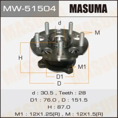 Лот: 18590530. Фото: 1. Ступичный узел masuma rear cr-v... Ходовая, подвеска, рулевое управление