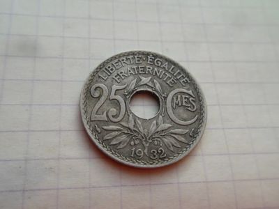 Лот: 23345973. Фото: 1. Франция 25 сантимов 1932 (100008... Европа