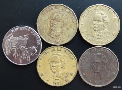Лот: 13009539. Фото: 1. Доминикана - Набор 5 монет 1991... Америка
