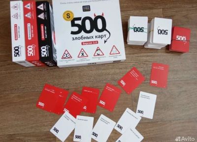 Лот: 19857125. Фото: 1. Настольная игра 500 злобных карт. Настольные игры, карты