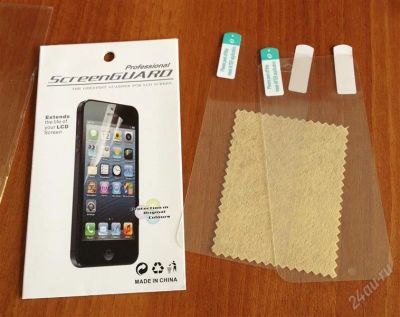 Лот: 2965410. Фото: 1. Защитная пленка iPhone 5. 2 шт... Другое (смартфоны, связь, навигация)