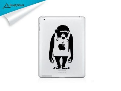 Лот: 4209849. Фото: 1. Наклейка на iPad Banksy Monkey. Защитные стёкла, защитные плёнки