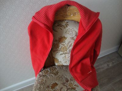Лот: 15581693. Фото: 1. Толстовка флис+трикотаж.50-52. Свитеры, толстовки, худи