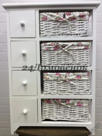 Лот: 4382702. Фото: 1. Комод деревянный "Плетенка" 4-х... Комоды