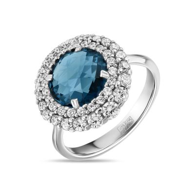 Лот: 24650283. Фото: 1. Кольцо с алпанитом и фианитом. Кольца, перстни
