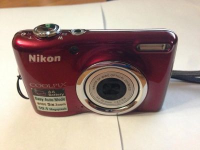 Лот: 7127626. Фото: 1. Nikon Coolpix L23 Красный (Red... Цифровые компактные