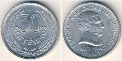 Лот: 5209839. Фото: 1. 20 сентесимо Уругвай 1965г. Америка