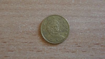 Лот: 19634609. Фото: 1. Греция 10 евроцентов 2007. Европа