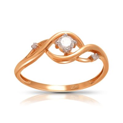 Лот: 23820652. Фото: 1. Кольцо TALANT из золота с бриллиантами. Кольца, перстни