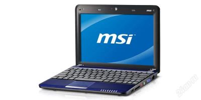 Лот: 2372041. Фото: 1. Нетбук MSI L1350D (синий) + сумка. Ноутбуки