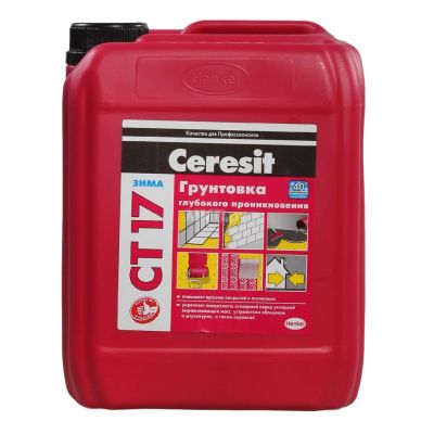 Лот: 7814198. Фото: 1. Грунтовка Ceresit CT 17 - 5л. Смеси, шпатлевки, цемент