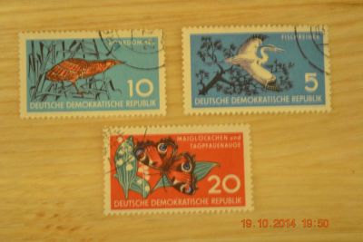 Лот: 4639274. Фото: 1. Марки ГДР 1959г. Фауна, КЦ 0.6... Марки