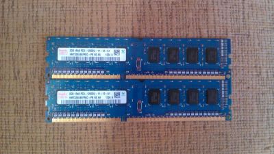 Лот: 6432512. Фото: 1. Память hynix 2GBx 2шт DDR3 1600. Оперативная память