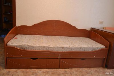 Лот: 9174063. Фото: 1. Кровать "ЛЕВ" односпальная с матрасом... Кровати