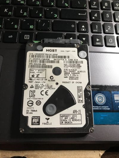 Лот: 13224316. Фото: 1. HDD HGST 500 Gb 2.5. Жёсткие диски