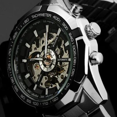 Лот: 12443236. Фото: 1. Часы BY - Winner Luxury - Black. Оригинальные наручные часы