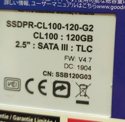 Лот: 19950505. Фото: 1. 120 ГБ 2.5" SATA накопитель Goodram... SSD-накопители