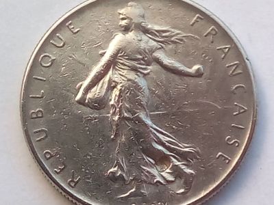 Лот: 16242415. Фото: 1. Монета Франции 1 франк, 24 мм. Европа