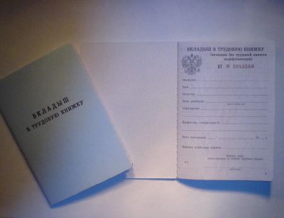 Лот: 12020781. Фото: 1. Вкладыш в трудовую книжку. Серия... Другое (канцелярские и офисные товары)