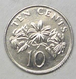 Лот: 1167198. Фото: 1. Сингапур. 10 центов 1993г. Азия