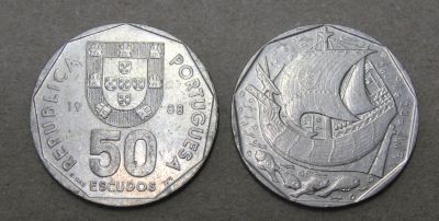 Лот: 23291175. Фото: 1. Португалия 50 эскудо 1988 года... Европа