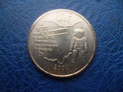 Лот: 11299352. Фото: 1. 25 центов 2002 года Штат Огайо... Америка