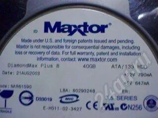 Лот: 428971. Фото: 1. Жёсткий диск Maxtor 40gb. Жёсткие диски (HDD)