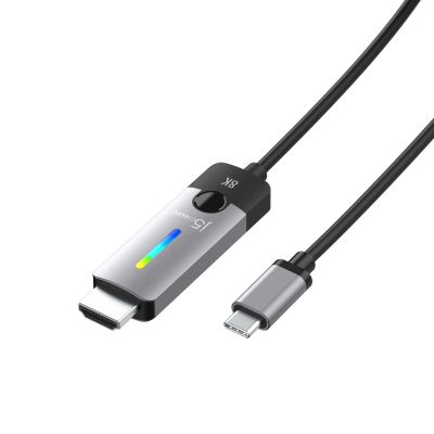 Лот: 21590831. Фото: 1. Кабель j5create USB-C to 8K HDMI... Шлейфы, кабели, переходники